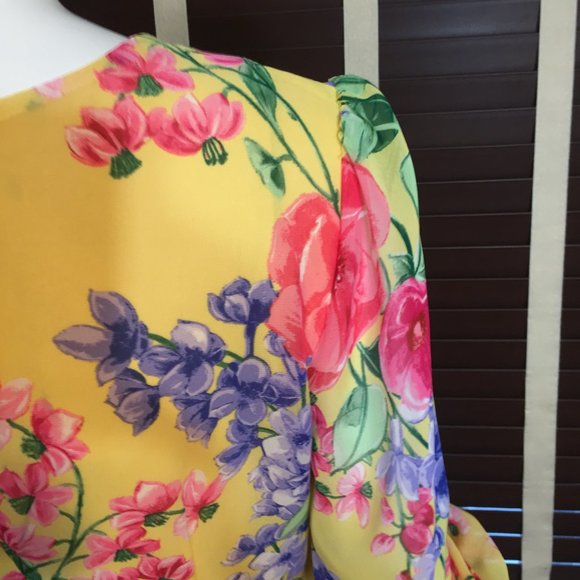 JESSICA HOWARD YELLOW FLORAL DRESS SIZE 6 - Picture 13 of 14